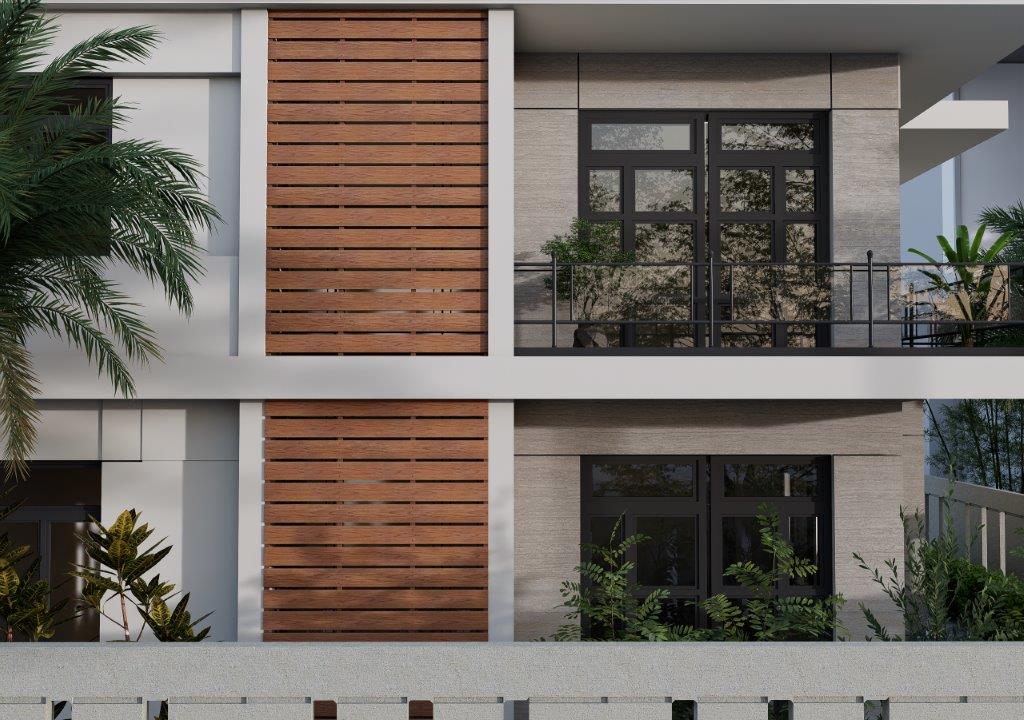 Everwood Ultra WPC ducts and louvers for architectural facade